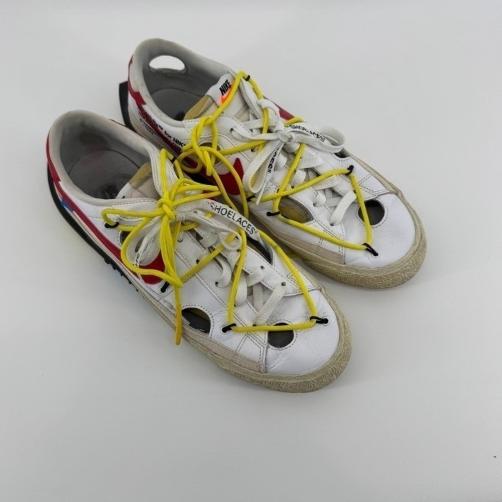 Nike Blazer Low 77 Off-White White University Red DH7863-100 Mens 11.5 Sneaker